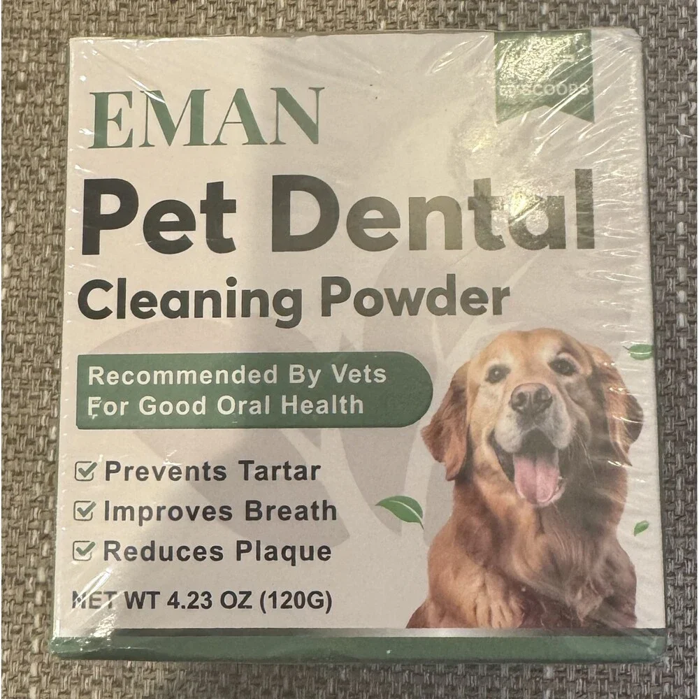 New Sealed Eman Pet Dental Cleaning Powder 4.23 oz